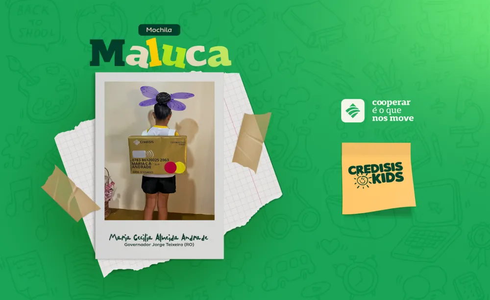 Criatividade e cooperativismo se unem na Mochila Maluca da pequena Maria Cecília