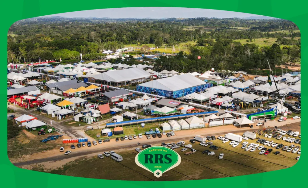 Estrutura do Sistema CrediSIS entra na fase final de organização para receber cooperados e visitantes durante a Rondônia Rural Show Internacional. (Foto: Assessoria/CrediSIS) 