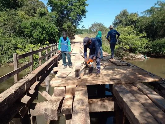 Semosp conclui a construção e recuperação de pontes no setor rural