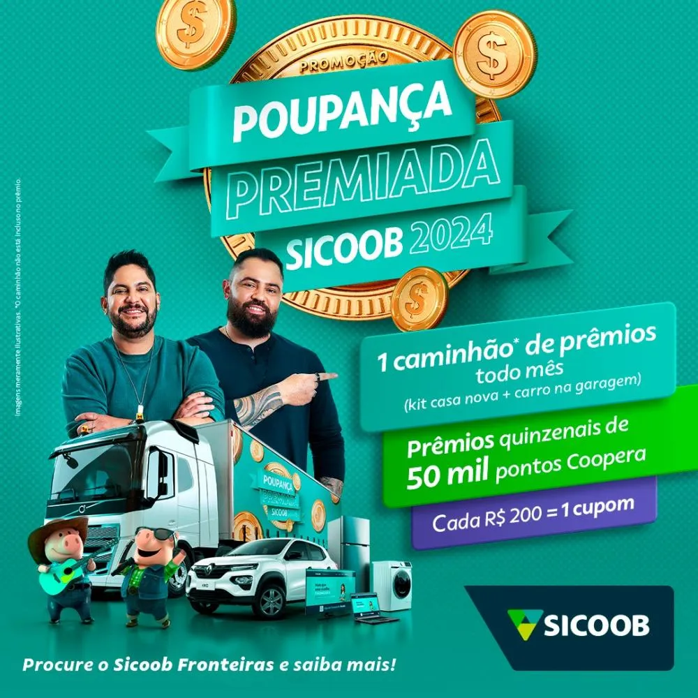 Prêmios na Poupança Premiada Sicoob podem transformar sua vida